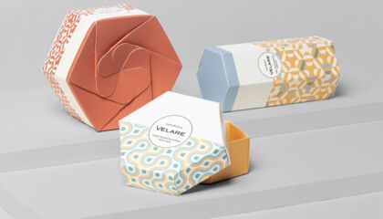 D-Sechseckige-Geschenkverpackungen-Kombinationen-Grau